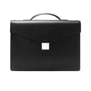 Archive Montblanc Meisterstuck 4810 Medium Briefcase Black Leather D - Black