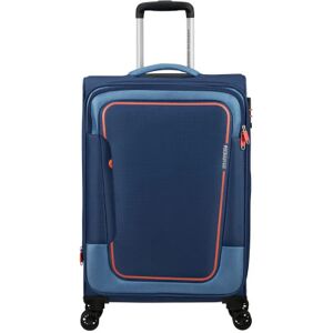 American Tourister Pulsonic 68cm 4-Wheel Medium Expandable Suitcase - Combat Navy