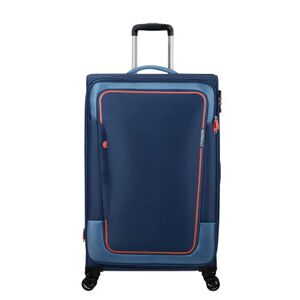 American Tourister Pulsonic 81cm 4-Wheel Large Expandable Suitcase - Combat Navy