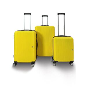 Qubed Parallel 3 Piece Suitcase Set - Yellow