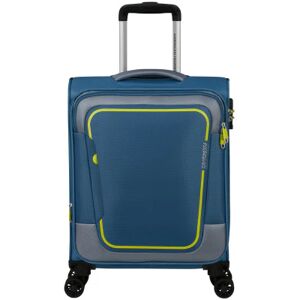 American Tourister Pulsonic 55cm 4-Wheel Expandable Cabin Case - Coronet Blue