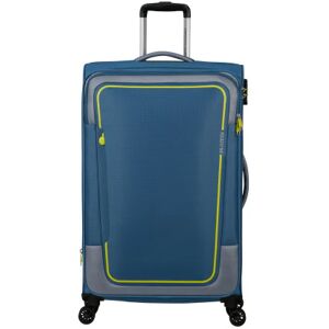 American Tourister Pulsonic 81cm 4-Wheel Large Expandable Suitcase - Coronet Blue