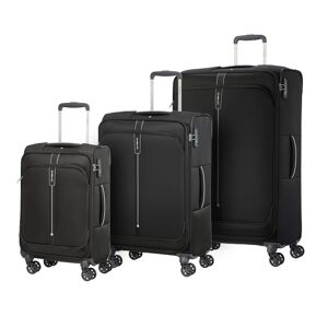 Samsonite Popsoda 3 Piece Spinner Suitcase Set - Black