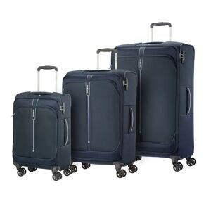 Samsonite Popsoda 3 Piece Spinner Suitcase Set - Dark Blue