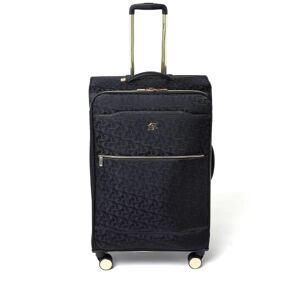 Dune London Oriel 78cm 4-Wheel Large Suitcase - Black Monogram