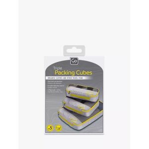 Go Travel Triple Packing Cubes - Grey/Yellow - Unisex
