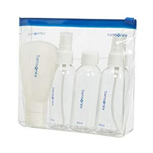 Samsonite Global Travel Accessories Set Pack of 4 Travel Bottles, 17 cm, Transparent (Translucent)