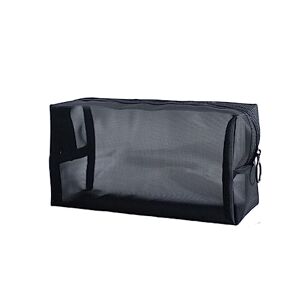 SUIOPPYUW Bag Storage Black Bags Lightweight Simple Multifunctional Portable Package Makeup Toothbrush Travel Office Business, Medium