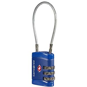 Samsonite Global Travel Accessories Three Dial TSA Cable Luggage Lock, 10 cm, Blue (Midnight Blue)