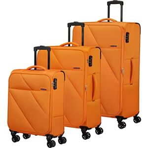 American Tourister Sun Break Suitcase Set 3 Pieces Standard Size, Luggage Suitcase Set, Orange