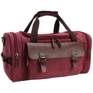 Halahai Weekender Bag 18inch Canvas Duffle Bag for Travel Duffel Overnight Weekender Bag Carry On Bag Duffel Bag Travel (Color : A, Size : 46 * 23 * 25cm)