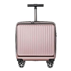 Iryze Suitcase Lightweight 16 in Suitcases Business Travel Boarding Carry On Luggage Scratch Resistant Hard Suitcases Trolley Case (Color : Roze, Size : 16in)