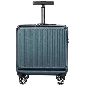 Iryze Suitcase Lightweight 16 in Suitcases Business Travel Boarding Carry On Luggage Scratch Resistant Hard Suitcases Trolley Case (Color : Grün, Size : 16in)