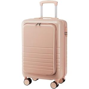 NESPIQ Business Travel Luggage Carry On Luggage Airline Approved,Lighiweight Suitcase Hard Shell Travel Luggage Suit Case Light Suitcase (Color : Roze, Size : 26in)