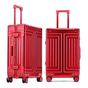 XPKLTXZW Luggage Aluminum-Magnesium Alloy Luggage Men and Women Boarding Business Case Aluminum Frame Trolley Suitcase