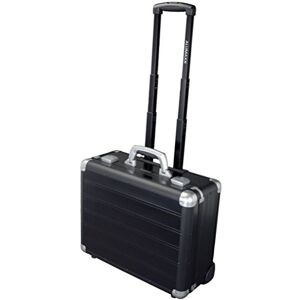 Alumaxx Attaché Venture Laptop Case, matt Black, 37 x 46 x 20 cm, Galaxy Business Trolley Black - matt