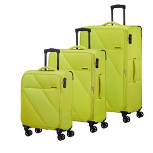 American Tourister Sun Break Suitcase Set 3 Pieces Standard Size, Luggage Suitcase Set, Lime