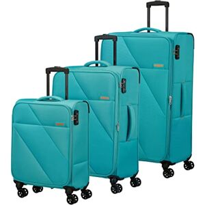 American Tourister Sun Break Suitcase Set 3 Pieces Standard Size, Luggage Suitcase Set, Blue