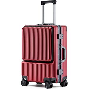 YEWMTRE Luggage Front Open Business Boarding Suitcase Charging Trolley Case Rolling Luggage Sipnner Wheels Men Cabin Carry-on Box