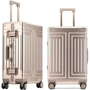 XPKLTXZW Luggage Aluminum-Magnesium Alloy Luggage Men and Women Boarding Business Case Aluminum Frame Trolley Suitcase