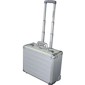 Alumaxx Attaché Venture Laptop Case, Silver matt, 37 x 46 x 20 cm, Galaxy Business Trolley Silver Matt