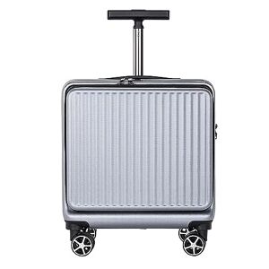 Iryze Suitcase Lightweight 16 in Suitcases Business Travel Boarding Carry On Luggage Scratch Resistant Hard Suitcases Trolley Case (Color : Sliver, Size : 16in)