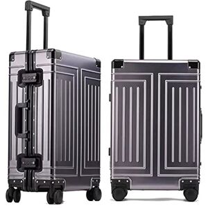 XPKLTXZW Luggage Aluminum-Magnesium Alloy Luggage Men and Women Boarding Business Case Aluminum Frame Trolley Suitcase