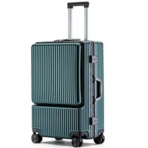 YEWMTRE Luggage Front Open Business Boarding Suitcase Charging Trolley Case Rolling Luggage Sipnner Wheels Men Cabin Carry-on Box