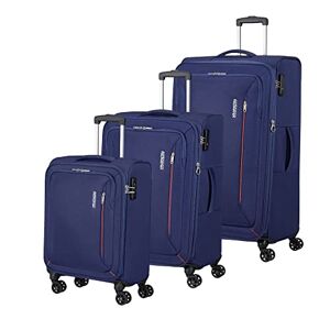 American Tourister Hyperspeed Combat Navy 3-Piece Suitcase Set, Combat Navy, Standard Size, Luggage Sets