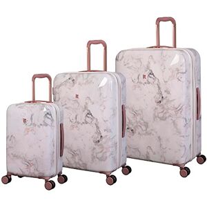 it luggage Sheen 3 Piece Hardside 8 Wheel Expandable Spinner Set, Marmo Rose Print, 3 Pc, Marmo Rose Print, 3 PC Set, Sheen 3 Piece Hardside 8 Wheel Expandable Spinner Luggage Set