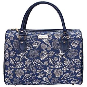 Signare Tapestry Duffle Bag Overnight Bags Weekend Bag for Women with Fashion Pattern Design (Sea Shell, TRAV-Shell)