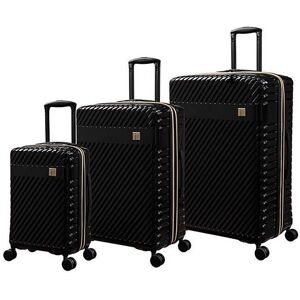 IT Luggage Slipstream 3pc Suitcase Set Black