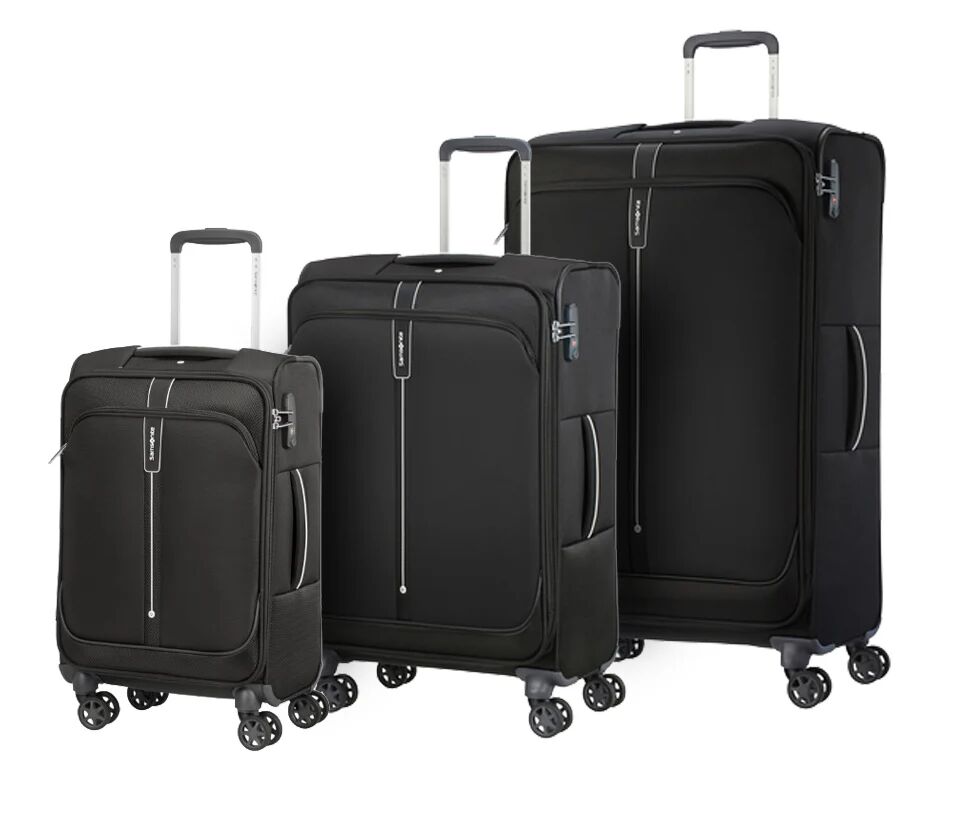Samsonite Popsoda 3 Piece Spinner Suitcase Set - Black