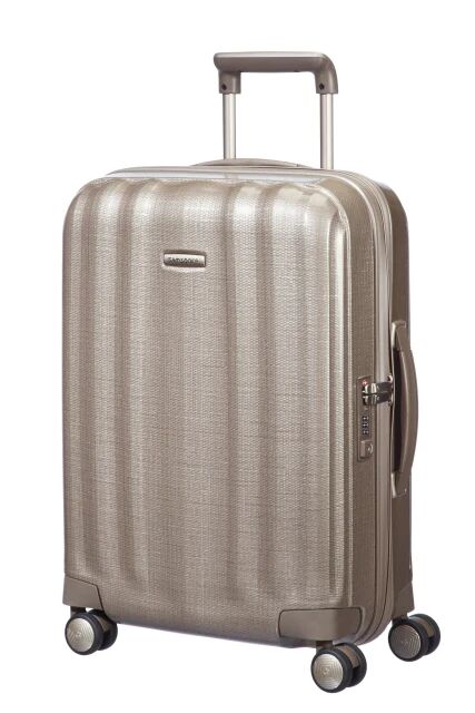 Photos - Luggage Samsonite Lite Cube 55x40x20cm 4-Wheel Cabin Case - Ivory Gold 58622ivoryg 