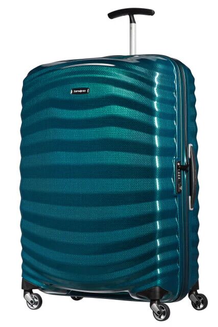 Samsonite Lite-Shock 75cm 4-Wheel Large Suitcase - Petrol Blue