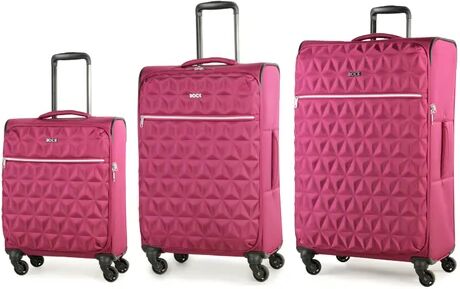 Rock Jewel 3 Piece Soft Sided Suitcase Travel Set Rock Standard