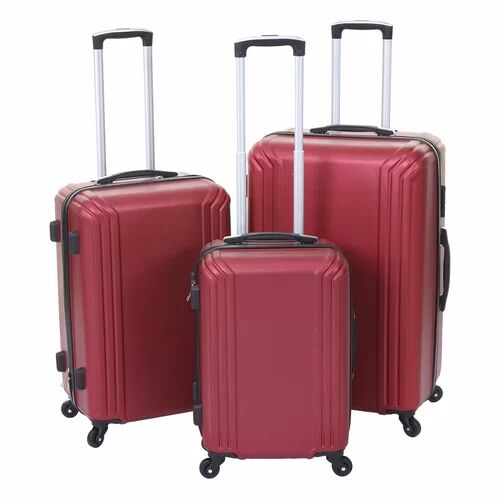 Symple Stuff 3 Piece Suitcase Set Symple Stuff Colour: Red