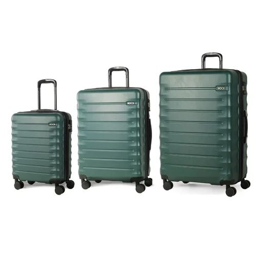 Rock Synergy 3 Piece Hard Shell Luggage Set Rock Finish: Forest Green