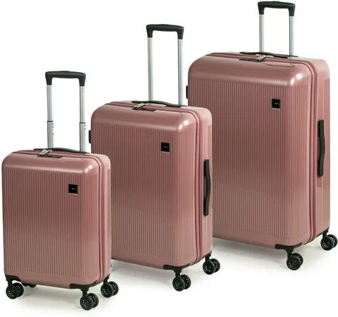 Rock Windsor 3 Piece Hard Shell Luggage Set Rock Finish: Rose Pink