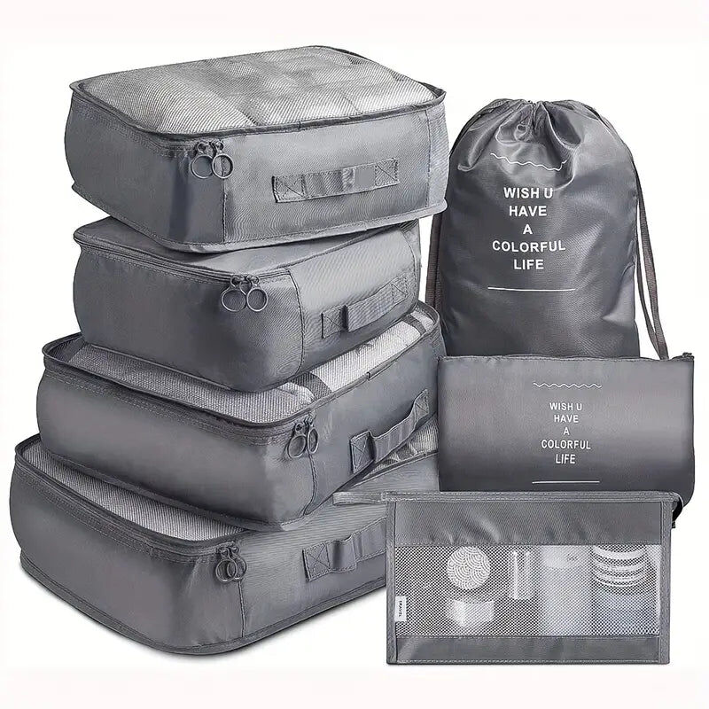 DailySale 7-Pieces: Travel Luggage Packing Organizers Set