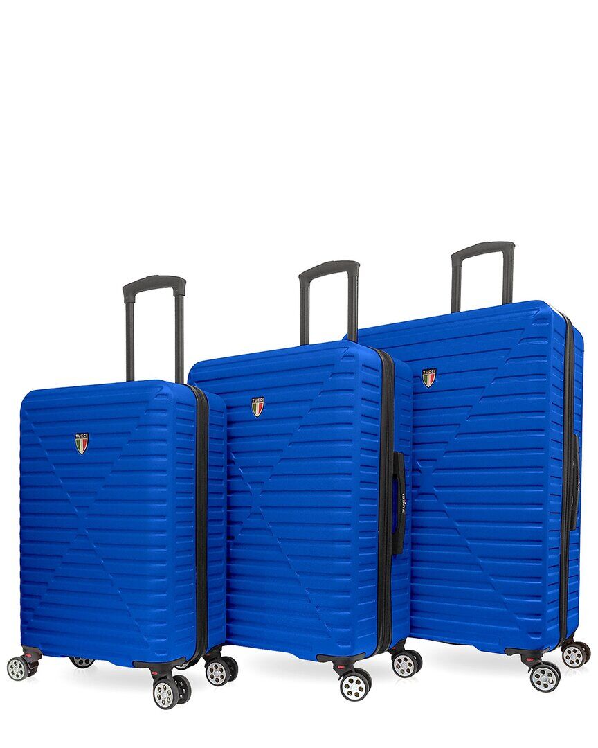 Tucci Italy Black Label Carina 3pc Expandable Luggage Set Blue NoSize