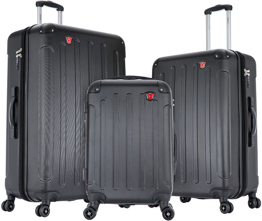 DUKAP 3pc Hard-Side Luggage Set with USB Port NoColor NoSize