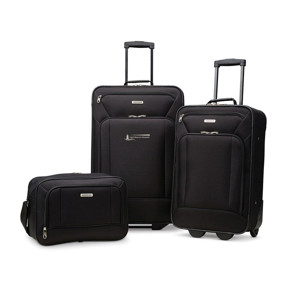 Positive Promotions 6 American Tourister Fieldbrook 3-Piece Luggage Sets - One-Color Personalization Available