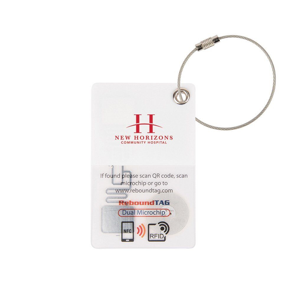 Positive Promotions 20 Rebound Tag Smart Luggage Locator Tags With Microchip - One-Color Personalization Available