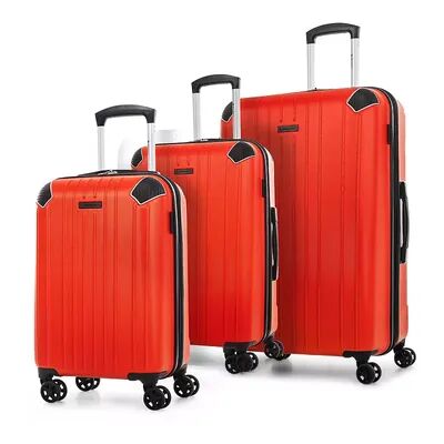 Swiss Mobility PVG Hardside 3-Piece Spinner Luggage Set, Red, 3 Pc Set