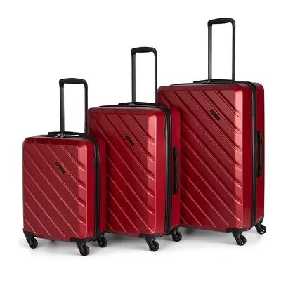 Swiss Mobility AHB Collection 3-Piece Hardside Spinner Luggage Set, Red, 3 Pc Set