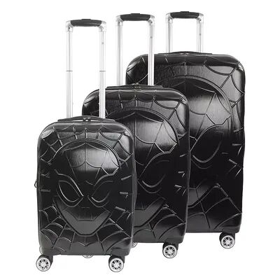 ful Marvel Spider-Man 3-Piece Hardside Spinner Luggage Set, Black, 3 Pc Set