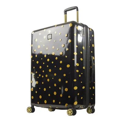 ful Impulse Mixed Dots Hardside Spinner Luggage, Black, 22 CARRYON