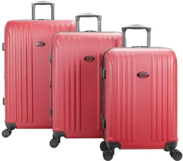 American Flyer Moraga 3-Piece Hardside Spinner Luggage Set, Red, 3 Pc Set