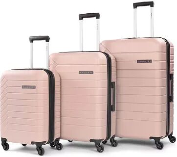 Bugatti Mecca 3-Piece Hardside Spinner Luggage Set, Pink, 3 Pc Set